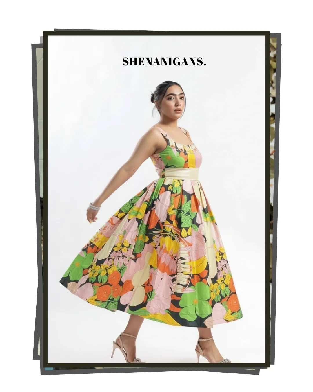 British Floral Dress; Custom Couture - Shenanigans