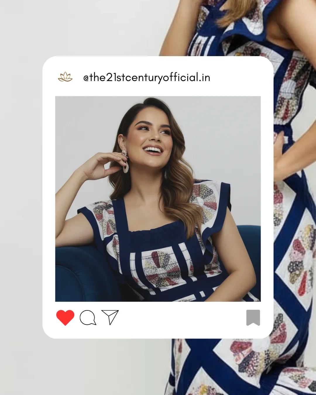 Blue Bohemian Two-Piece Dress - Shenanigans