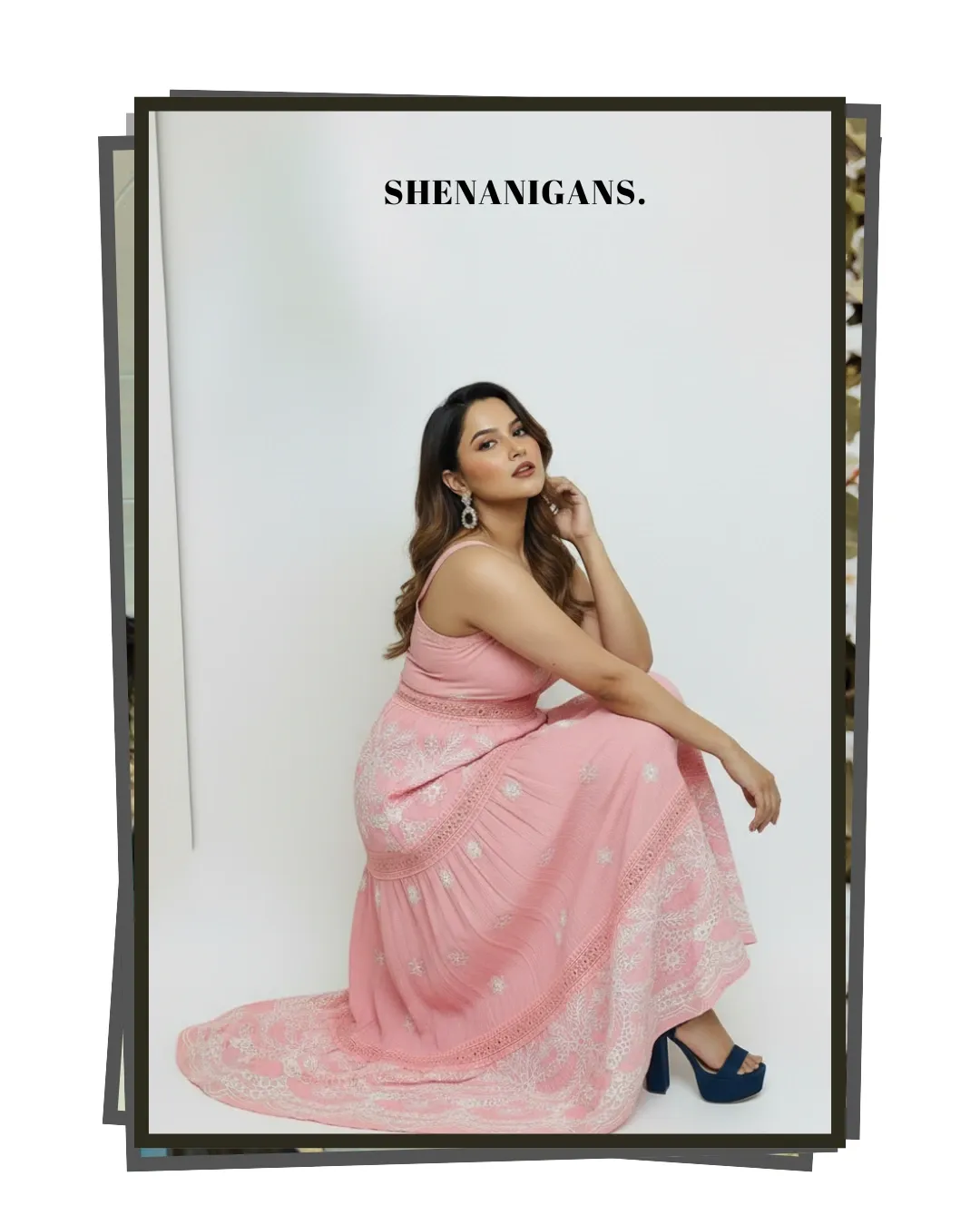 Peach Long Dress - Shenanigans