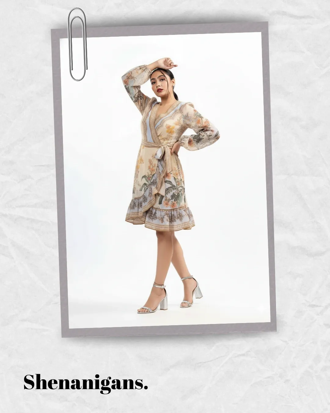 Draped Pastel Autumn Dress - Shenanigans